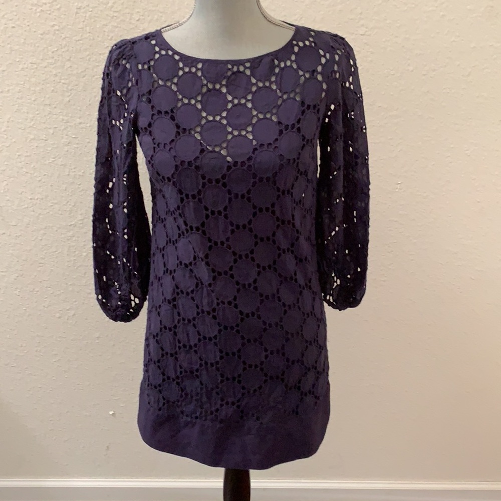 Laundry by Shelli Segal 2 piece dark blue dress Size 2 XS RARE HTF BEAUTIFUL